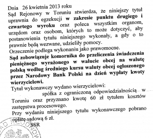 klauzula w walucie