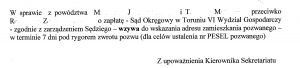wezwanie PESEL