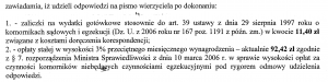 wezwanie do zaliczki