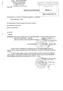 zanonimizowane postanowienie
